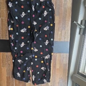 Disney Black Pajama Bottoms with Whimsical Print
